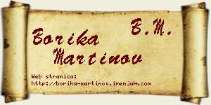 Borika Martinov vizit kartica